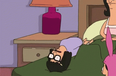 Bob From Bob's Burgers Lying On Back In Bed GIF