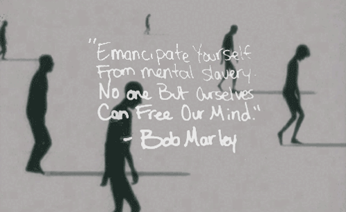 Bob Marley Quote On Wall GIF