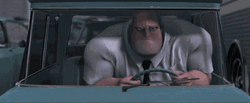 Bob Parr The Incredibles Stuck In Traffic GIF