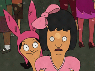 Bob Pink Bunny Hat Tina Pink Dress GIF