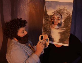 Bob Ross Funny Impersonation Meme GIF
