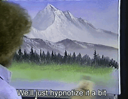 Bob Ross Hypnotized Painting GIF