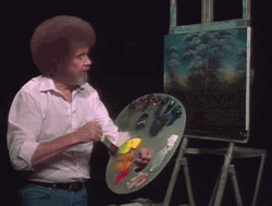 Bob Ross Painted Art GIF