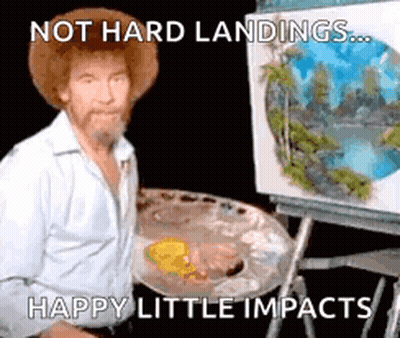 Bob Ross Painting Landscape GIF