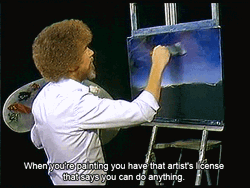Bob Ross Painting License Art GIF