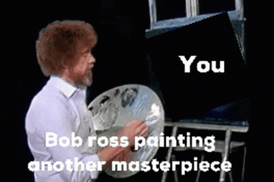 Bob Ross Painting Masterpiece GIF
