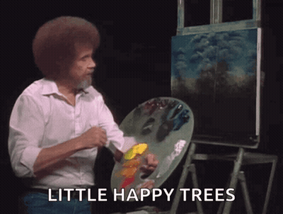 Bob Ross Saying Little Happy Trees GIF