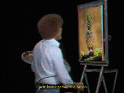Bob Ross Saying Not A Pineapple GIF