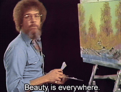 Bob Ross Says Beauty Is Everywhere While Painting GIF