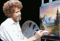 Bob Ross Sparkling Hair  GIF