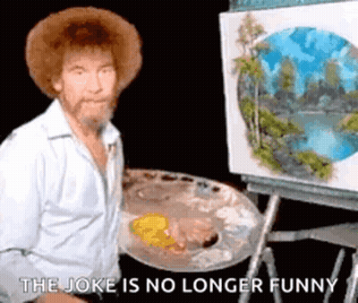 Bob Ross Standing With Palette GIF