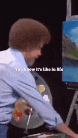 Bob Ross Waiting For Good Times GIF