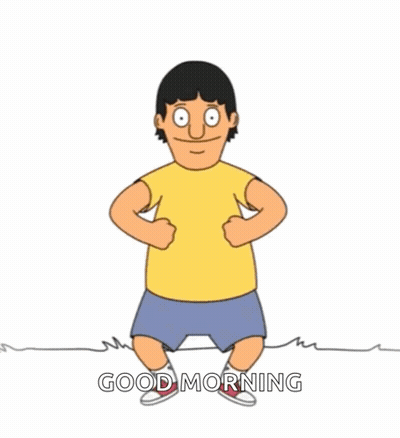 Bob's Burgers Character Saying Good Morning GIF