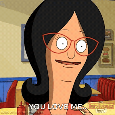 Bob's Burgers Character Says You Love Me In Diner GIF