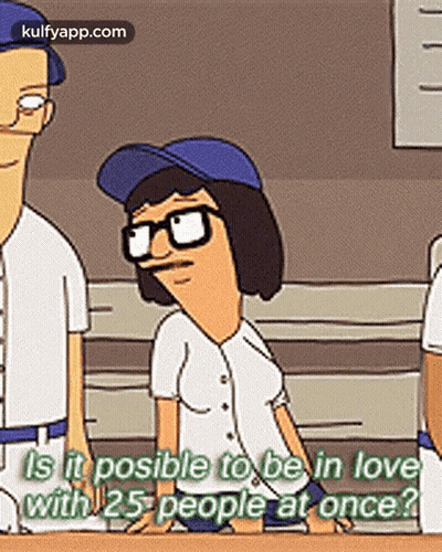 Bob's Burgers Character Sitting At Table With Man And Woman GIF