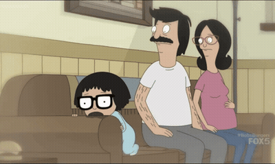 Bob's Burgers Family Sitting On Couch GIF