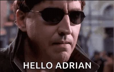 Bob's Burgers Man and Woman Arms Up Saying Adriaaaaan