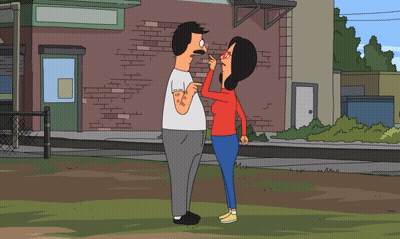 Bob's Burgers Man And Woman Standing Together GIF