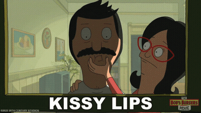 Bob's Burgers Movie Poster Man Kissed By Woman GIF
