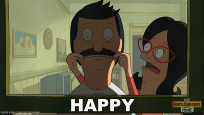 Bob's Burgers Movie Poster With Man And Woman GIF