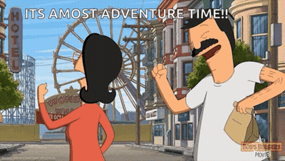 Bob's Burgers Movie Poster Woman Man Roller Coaster GIF