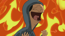 Bob's Burgers On Fire Laughing GIF