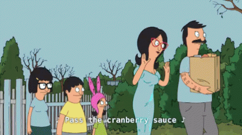 Bob 'S Burgers Says Pass The Cranberry Sauce In A Scene GIF