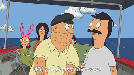 Bob's Burgers Thanksgiving Belcher Please Sit Down GIF