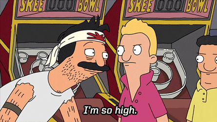 Bob's Burgers Thanksgiving Bob I'm So High GIF