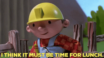 Bob The Builder Saying Time For Lunch GIF