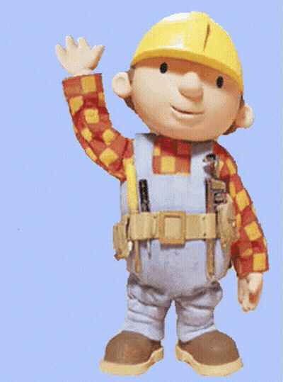 Bob The Builder Waving In Overalls And Hard Hat GIF