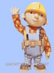 Bob The Builder Wearing Construction Attire And Waving  GIF
