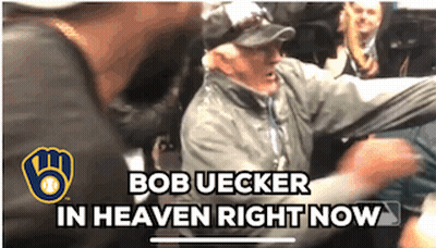 Bob Uecker in Heaven With Baseball Logo