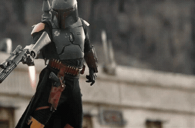 Boba Fett Holding Gun GIF
