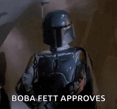 Boba Fett Holding Rifle GIF