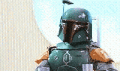 Boba Fett With Helmet And Sword GIF