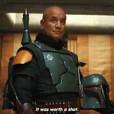 Boba Fett With Helmet And Sword GIF