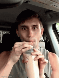 Boba Hilarious Spit GIF