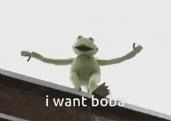 Boba Kermit Falling Off Building GIF