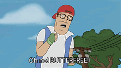 Bobby Hill Scaring Hank Hill GIF