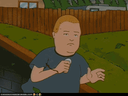 Bobby Hill Throwing Egg GIF