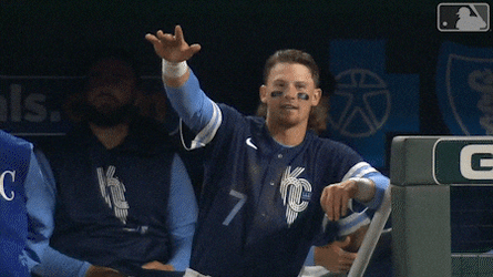 Bobby Witt Giving Number 1 Sign GIF