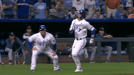 Bobby Witt Got Slipped GIF