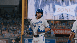 Bobby Witt Running While Giving Fist GIF