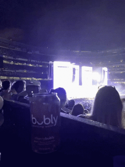 Bobly Cherry Bubbly Can In Crowded Stadium GIF