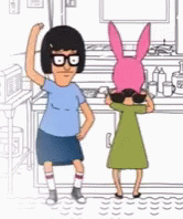 Bobs Burgers Tina And Louise Belcher Dancing GIF | GIFDB.com