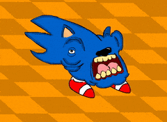 Bodiless Sanic Walking Slowly GIF
