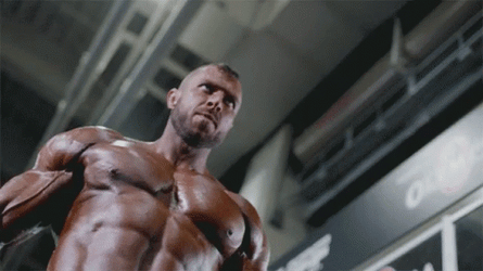 Bodybuilder Front Lateral Raises GIF