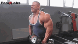 Bodybuilder Lateral Raises GIF