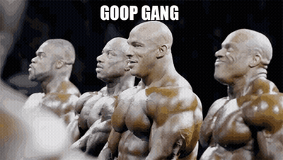 Bodybuilders Lined Up Goop Gang GIF